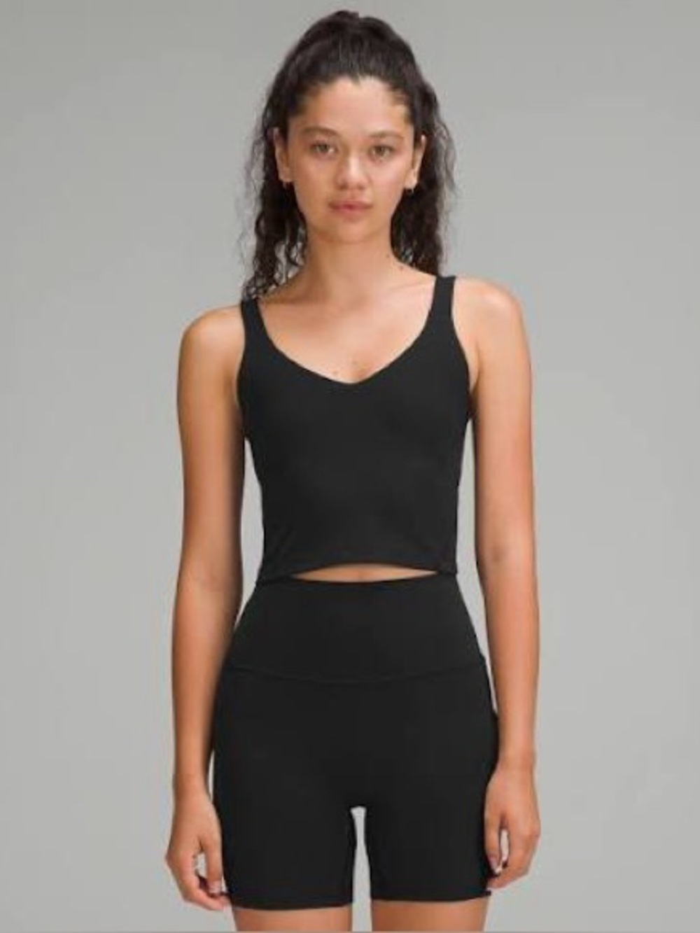 lululemon athletica Black Scoop Neck Active Tank